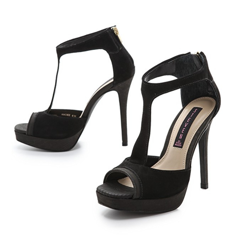 NWB - Steve Madden Kaciee Nubuck T-Strap Sandal